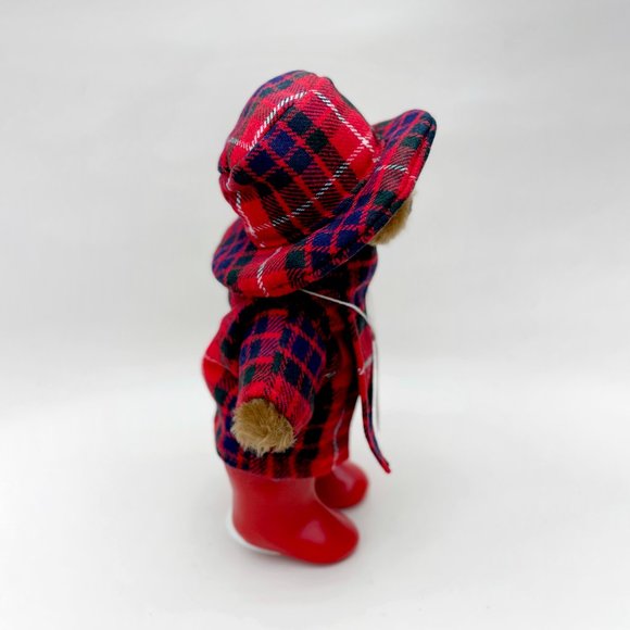 80s Handmade 12" Wellie Bear Gang Wilber the Big Game Hunter Scottish Teddy Bear - Picture 4 of 10